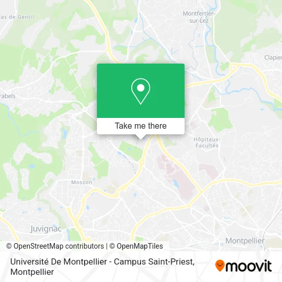 Université De Montpellier - Campus Saint-Priest map