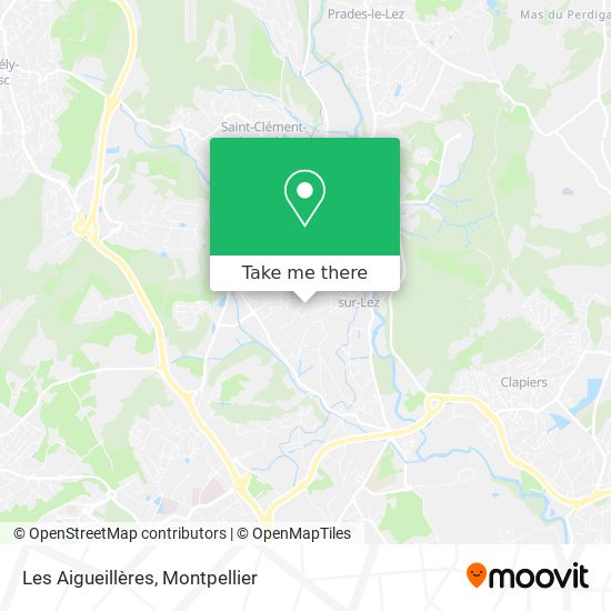Les Aigueillères map