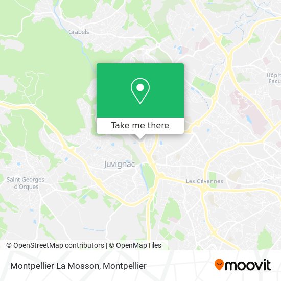 Montpellier La Mosson map