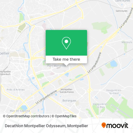 Mapa Decathlon Montpellier Odysseum