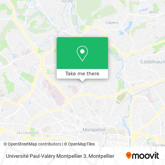 Mapa Université Paul-Valéry Montpellier 3