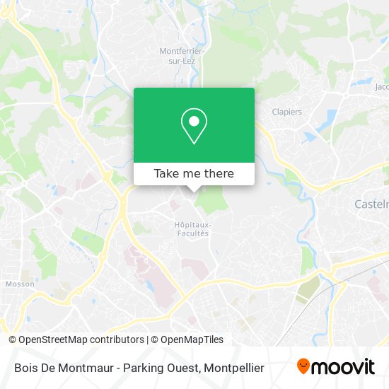 Bois De Montmaur - Parking Ouest map