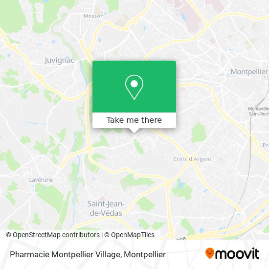 Pharmacie Montpellier Village map
