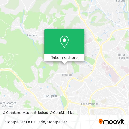 Montpellier La Paillade map