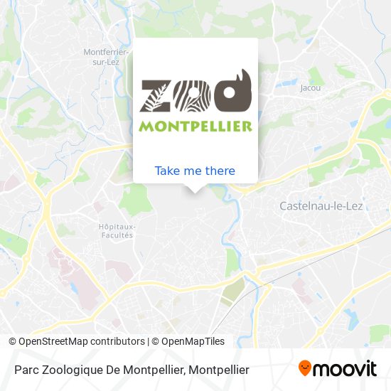 Mapa Parc Zoologique De Montpellier