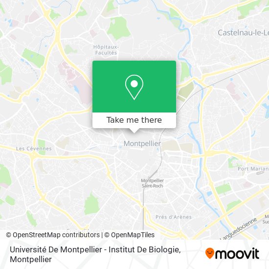 Mapa Université De Montpellier - Institut De Biologie