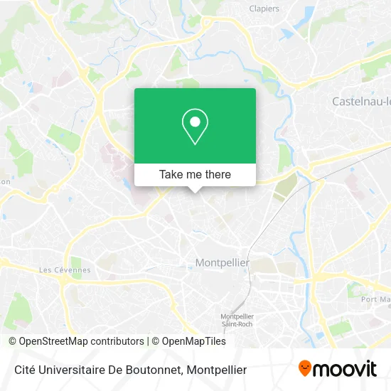 Cité Universitaire De Boutonnet map