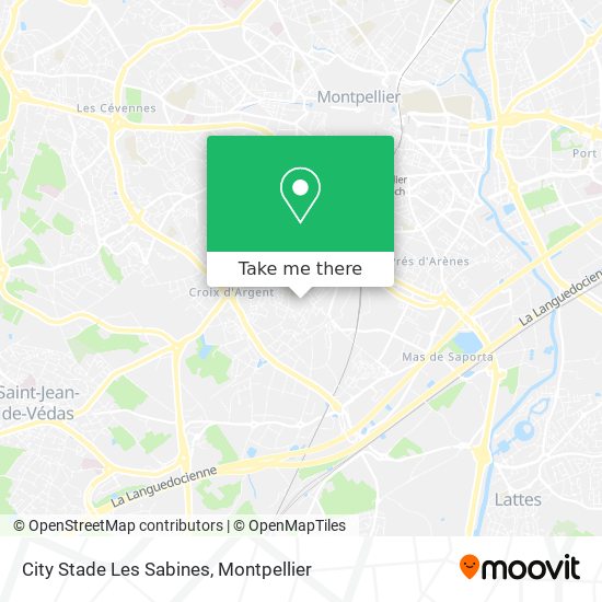 City Stade Les Sabines map