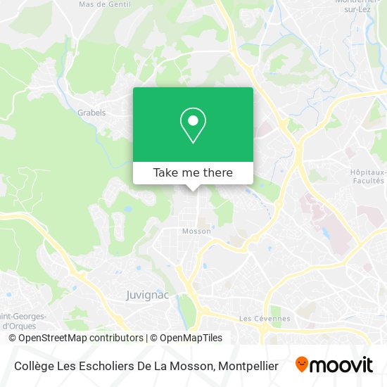 Collège Les Escholiers De La Mosson map
