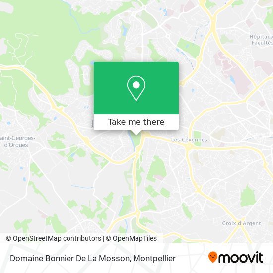 Mapa Domaine Bonnier De La Mosson