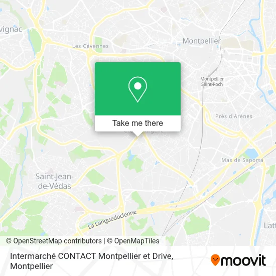Intermarché CONTACT Montpellier et Drive map