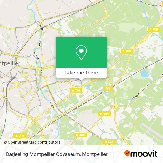 Darjeeling Montpellier Odysseum map