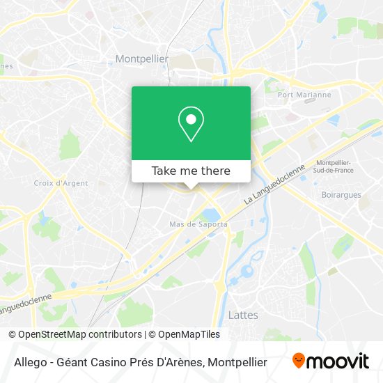Allego - Géant Casino Prés D'Arènes map