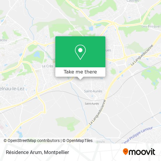 Résidence Arum map