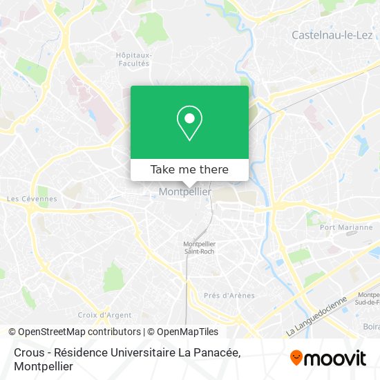Crous - Résidence Universitaire La Panacée map