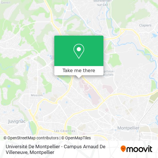 Mapa Université De Montpellier - Campus Arnaud De Villeneuve