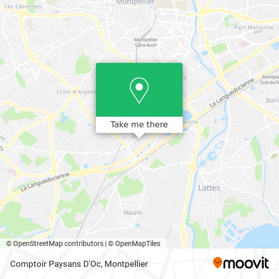 Comptoir Paysans D'Oc map