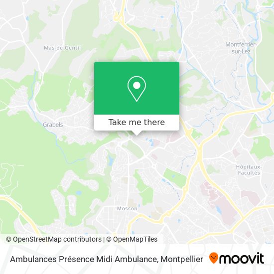 Ambulances Présence Midi Ambulance map