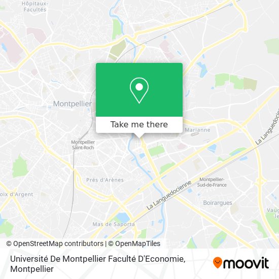 Université De Montpellier Faculté D'Economie map