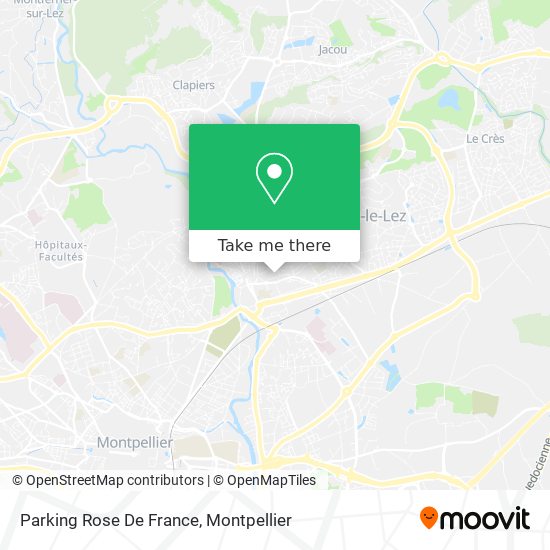 Parking Rose De France map