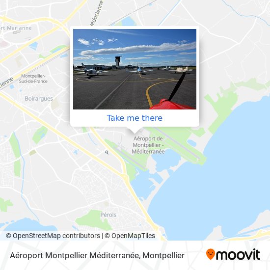 Mapa Aéroport Montpellier Méditerranée