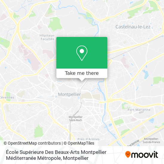École Supérieure Des Beaux-Arts Montpellier Méditerranée Métropole map