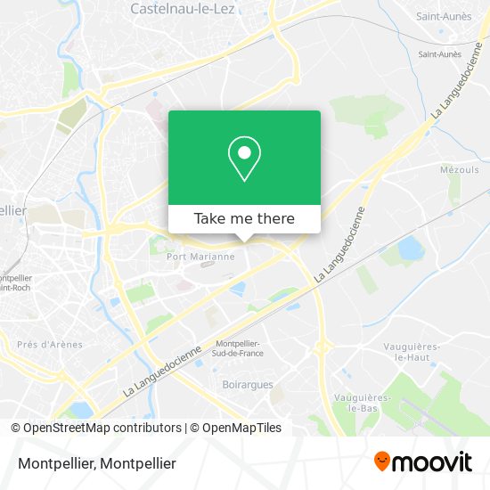Mapa Montpellier