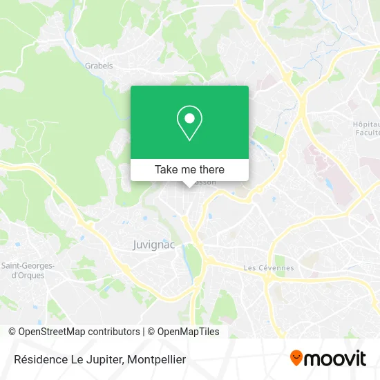 Résidence Le Jupiter map