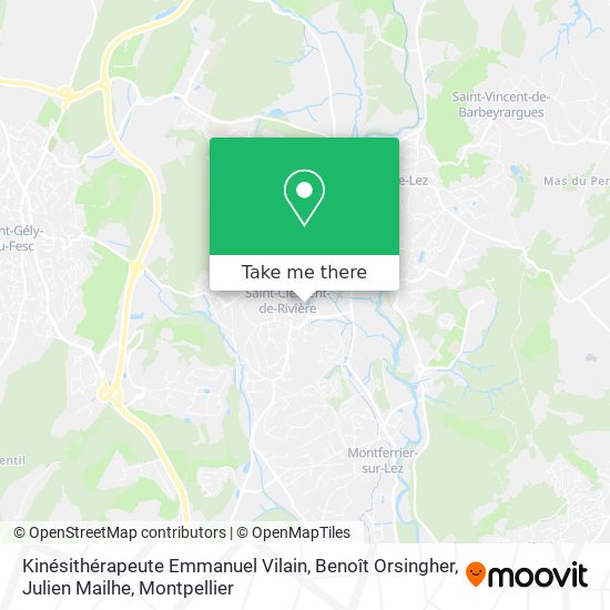 Kinésithérapeute Emmanuel Vilain, Benoît Orsingher, Julien Mailhe map