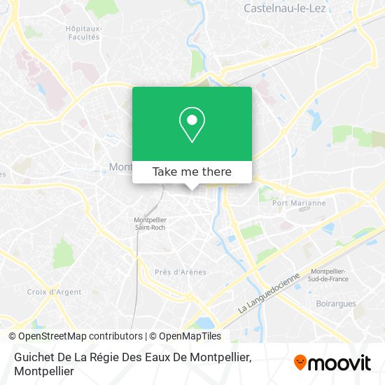 Mapa Guichet De La Régie Des Eaux De Montpellier