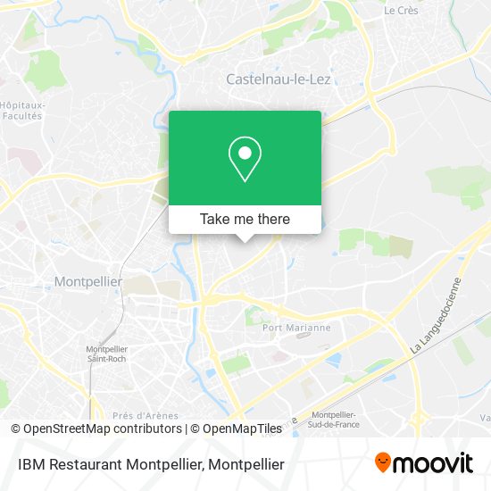 IBM Restaurant Montpellier map