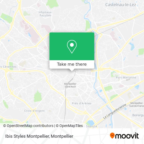 Ibis Styles Montpellier map