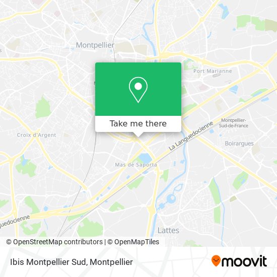 Ibis Montpellier Sud map