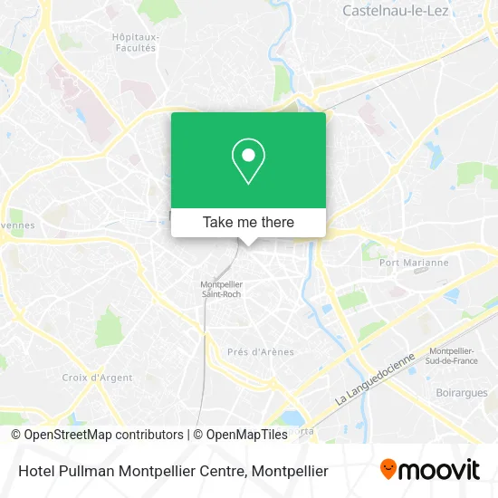 Hotel Pullman Montpellier Centre map