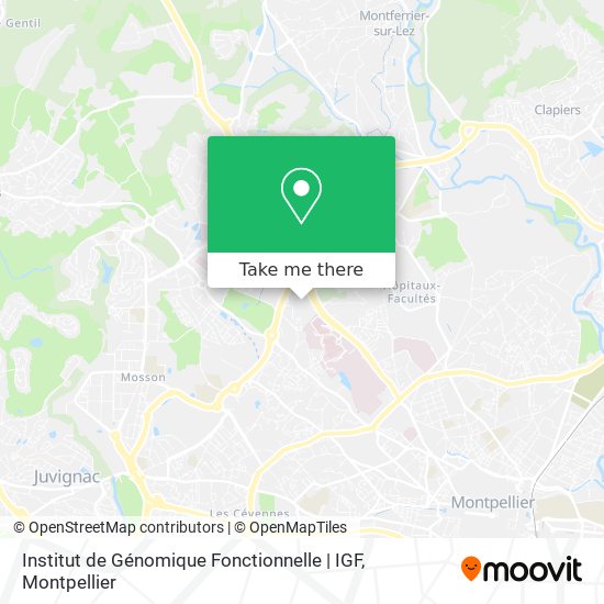 Institut de Génomique Fonctionnelle | IGF map