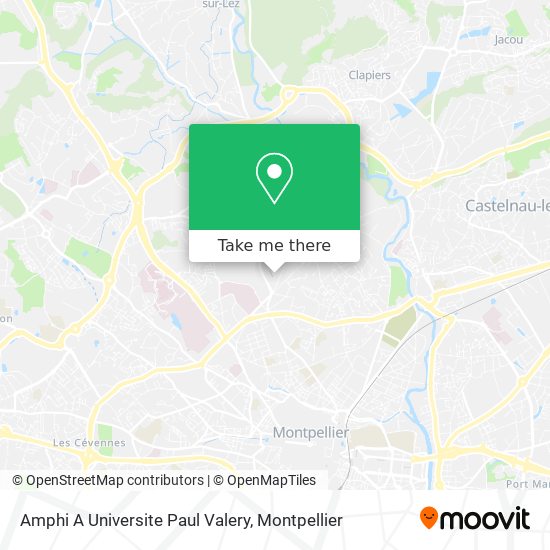 Amphi A Universite Paul Valery map