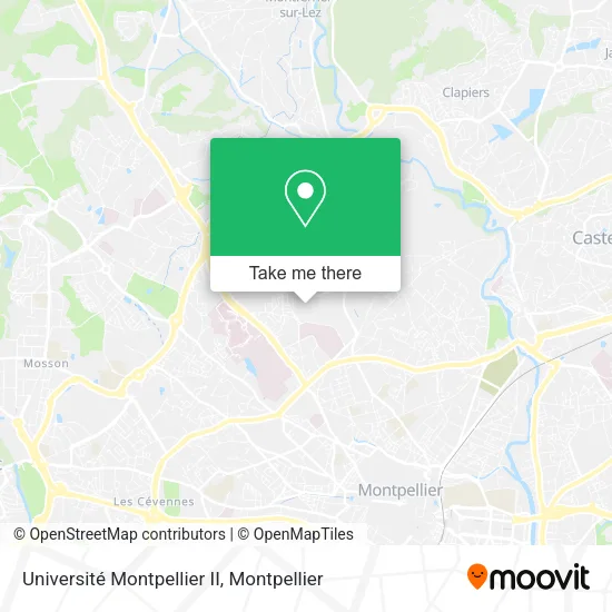 Université Montpellier II map