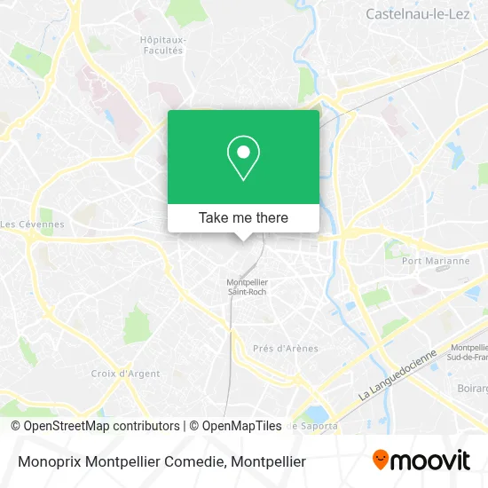 Monoprix Montpellier Comedie map
