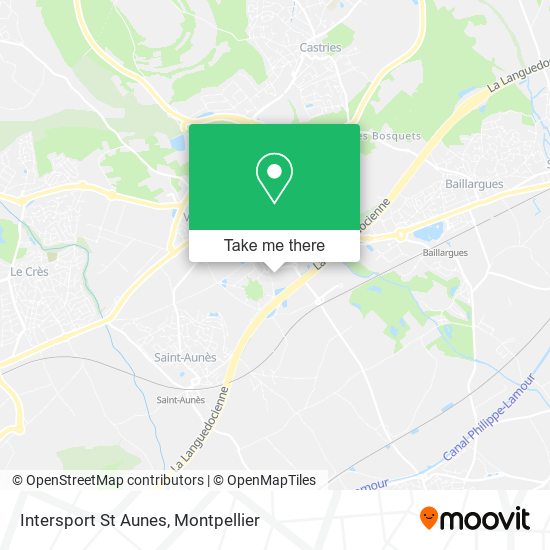 Intersport St Aunes map