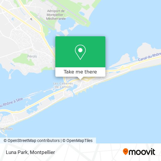 How to get to Luna Park in Mauguio by Light Rail or Bus?
