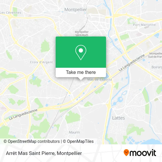 Arrêt Mas Saint Pierre map
