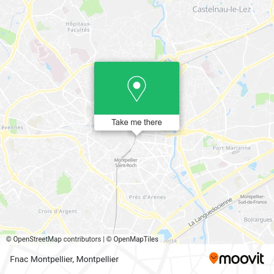 Fnac Montpellier map