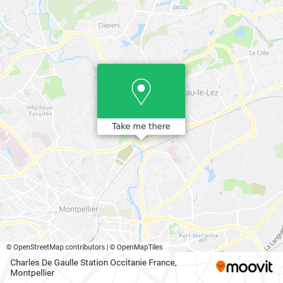 Charles De Gaulle Station Occitanie France map