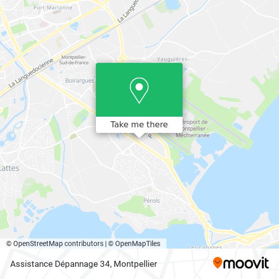 Assistance Dépannage 34 map