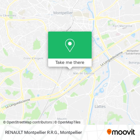 RENAULT Montpellier R.R.G. map