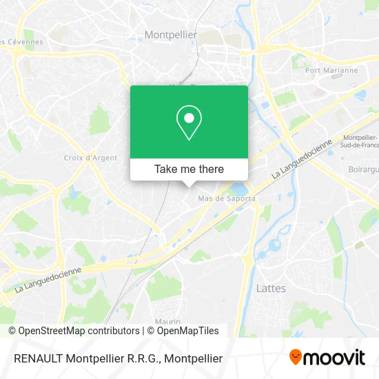 RENAULT Montpellier R.R.G. map