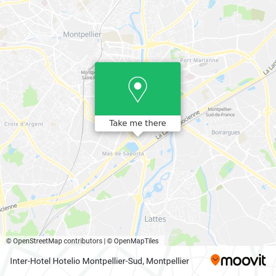 Mapa Inter-Hotel Hotelio Montpellier-Sud