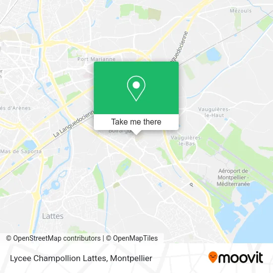 Lycee Champollion Lattes map