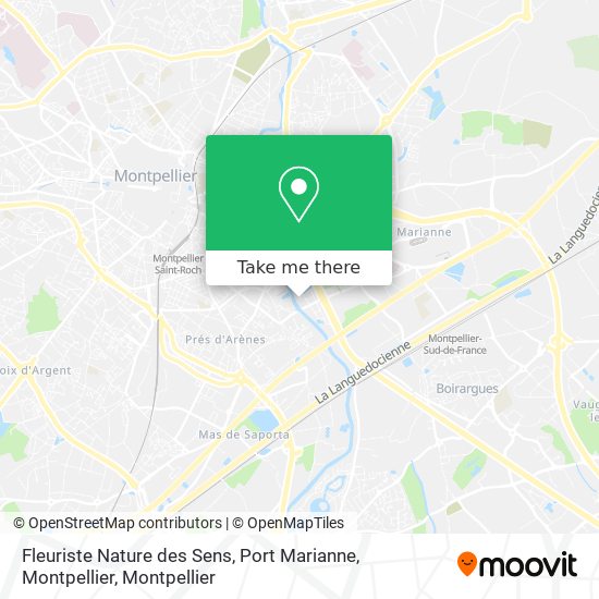 Fleuriste Nature des Sens, Port Marianne, Montpellier map