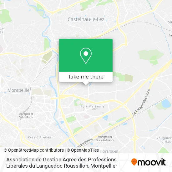Mapa Association de Gestion Agrée des Professions Libérales du Languedoc Roussillon